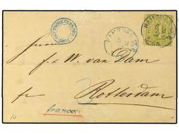 ALEMANIA ANTIGUOS ESTADOS: HAMBURGO. Mi.16. 1867. HAMBURGO A ROTTERDAM (Holanda). 4 Sh. Verde. MAGNIFICA. - Other & Unclassified