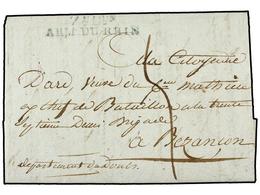 ALEMANIA. 1801. ALENDORF To FRANCE. Entire Letter With 7 DON/ARM. DU RHIN In Green, Rated '5'. - Other & Unclassified