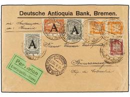 ALEMANIA. 1927. BREMEN To BUCARAMANGA (Colombia). 10 Pf., 50 Pf. (2) Sent Via SCADTA With Special Stamps Of 20 Cts. Grey - Andere & Zonder Classificatie