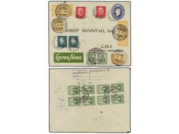 ALEMANIA. 1930. WEINGARTEN To CALI (Colombia). Colombian 4 Ctvos. Envelope Uprated With 8 Cts. (2) And 15 Cts. (2) (Mi 4 - Sonstige & Ohne Zuordnung