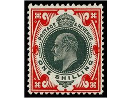 * GRAN BRETAÑA. Sg.250, 255, 257. 1902. 9 D., 10 D. And 1 Sh. Original Gum. FINE. Stanley Gibbons.380£. - Altri & Non Classificati