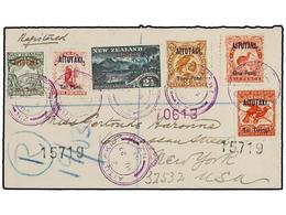 AITUTAKI. Sg.1/2, 4/7. 1903. AITUTAKI To NEW YORK. Envelope With Nice Franking Tied By AITUTAKI/N.Z., Arrival On Reverse - Other & Unclassified