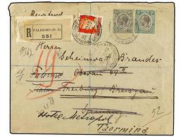 KENIA. 1930. DARESSALAM To ITALY. 5 Cents. And 50 Cents. Redirected To GERMANY With Italian Stamp Of 1,75 Liras Orange. - Sonstige & Ohne Zuordnung