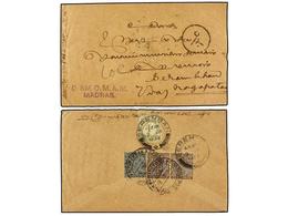 MALAYA. 1932. NEGAPATAM (India) To SEREMBAN (Negri Sembilan, Malaya). Envelope Franked With 3 Pi. Grey And Two 1 Anna Br - Andere & Zonder Classificatie