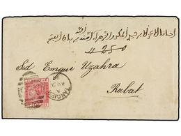 MARRUECOS INGLES. 1891. TANGIER To RABAT. Local Cover Franked With Gibraltar 10 Cts. Rose Tied By Duplex TANGIER/A 26. - Altri & Non Classificati