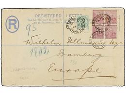 CABO DE BUENA ESPERANZA. 1902. CAPE TOWN To GERMANY. 4 D. Registered Envelope Uprated With 1/2 D. Green And Block Of Fou - Other & Unclassified