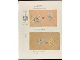 IRAN. 1898. Two Covers From HAMADAN With 1 Ch. + 2 Ch. (2) + 10 Ch. And 5 Ch. + 10 Ch. Frankings. - Andere & Zonder Classificatie