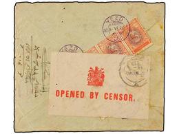 IRAN. 1915. YEZD To BOMBAY. 6 Ch. (5) With Bombay Censor Label. - Otros & Sin Clasificación