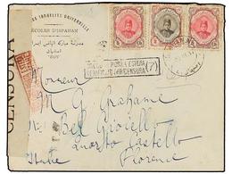 IRAN. 1917. ISPAHAN To ITALY. 2 Ch. And 5 Ch. (2), Italian Censored Label. - Otros & Sin Clasificación