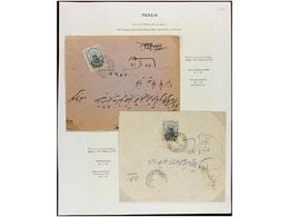 IRAN. Sc.600. 1917-18. Four Covers Franked By 6 Ch. On 12 Ch. Stamps Tied By RECHT, BENDER-NASSERI, MECHED And YEZD Cds. - Sonstige & Ohne Zuordnung