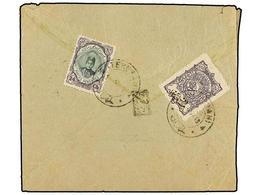 IRAN. Sc.492. 1918. TEHERAN To SEMNAN. 24 Ch. And CHARITY STAMP Of 1 Ch. Violet. - Sonstige & Ohne Zuordnung