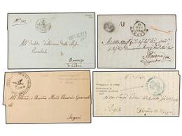 ITALIA. 1846-64. Conjunto De 9 Cartas Con Marcas ECLESIÁSTICAS. Precioso Conjunto. - Sonstige & Ohne Zuordnung