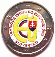 Slovaquie - 2 Euros Couleurs - 2014 - 10 Ans Intégration UE - Slowakei