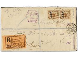 CIRENAICA. Sa.10 (2). 1944 (3-III). EL MARJ A EL CAIRO. 5 D. Castaño (2), Mat. EL MARJ. Marca Y Etiqueta De Censura, Al  - Andere & Zonder Classificatie