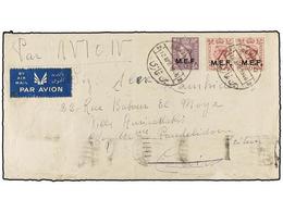 CIRENAICA. Sa.9, 11 (2). 1946. BENGHAZI A EL CAIRO. 3 D. Y 6 D. (2), Mat.BENGHAZI, Circulada Por Correo Aéreo, Al Dorso  - Other & Unclassified