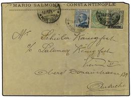 COLONIAS ITALIANAS. 1921. CONSTANTINOPLA. Cover To Vienna Franked By Italy 5 C. Green (Scott 94) And Levant 1921 2 Pi. O - Sonstige & Ohne Zuordnung