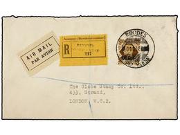 ITALIA: EGEO (Colonia Italiana). Sa.13. 1948. RHODAS A LONDRES. 1 Sh. Castaño, Mat. RHODES/DODECANESE. - Sonstige & Ohne Zuordnung