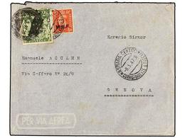 ERITREA. Sa.6, 14. 1947 (8-V). DECAMERE A ITALIA. 1 D. Rojo Y 2/6 Sh. Verde, Mat. En Negativo De DECAMERE? Y Fechador De - Andere & Zonder Classificatie