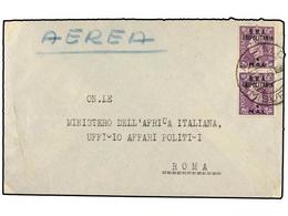 TRIPOLITANIA. Sa.19 (2). 1949 (IX). GARIBALDO A ROMA. 6 Mal. Lila (2), Mat. GARIBALDO/MISURATA Sin Llegada. - Other & Unclassified