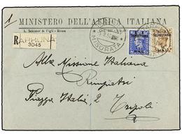 TRIPOLITANIA. Sa.18, 20. 1950 (5-IX). TARHUNA A TRIPOLI. 5 Mal. Azul Y 10 Mal. Castaño, Mat. TARHUNA/MISURATA. RARO (10  - Other & Unclassified