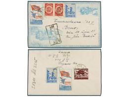 COREA DEL NORTE. 1956. Cover With Original Contens Send To CZECHOSLOVAKIA Franked With 5W 10W (2), 40W (2) And 20W (2) O - Sonstige & Ohne Zuordnung