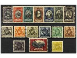 * LIECHTENSTEIN. Mi.46B/52B + 53/60. 1921. Complete Sets, Hinged. Michel.340€. - Sonstige & Ohne Zuordnung