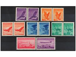 ** LIECHTENSTEIN. Yv.A9/13 (2), A15/16. 1934-36. Complete Sets, Never Hinged. LUXE. Yvert.850€. - Altri & Non Classificati