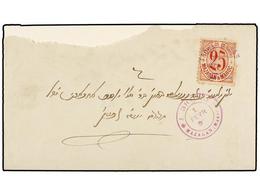 MARRUECOS: CORREO LOCAL. Yv.44. 1892. MARRAKECH A MAZAGAN. Circulada Con Sello Local De 25 Cts. Rojo, Mat. JACOB HAZAN/M - Altri & Non Classificati