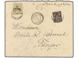 MARRUECOS: CORREO LOCAL. 1894. MARRAKECH A TANGER. Circulado Con Sello Local De 20 Cts. S. 5 Cts. Verde Hasta Mazagán Y  - Altri & Non Classificati