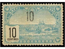 * MARRUECOS: CORREO LOCAL. Yv.99. 10 Cts. Azul Y Negro DOBLE CIFRA '10'. No Reseñado Y RARO. - Altri & Non Classificati