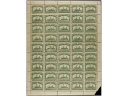 ** MARRUECOS: CORREO LOCAL. Yv.113 (45). 1898. TANGER A EL KSAR. 5 Cents. Verde. Hoja Completa De 45 Sellos. RARA. Cat.  - Other & Unclassified