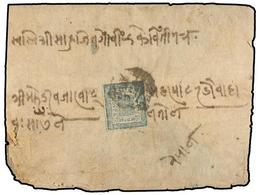 NEPAL. Mi.10. 1900. BUTWAL To KATHMANDU. Envelope Franked With 1 A. Blue Stamp. - Sonstige & Ohne Zuordnung