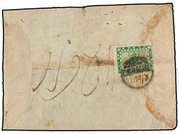 NEPAL. Mi.22. 1910. Envelope Franked With 4 Pies Green Stamp, Tied By Negative POKHARA Seal. - Sonstige & Ohne Zuordnung