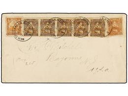 NICARAGUA. Sc.71 (2), 99 (5), 101. 1899. Sobre Circulado A BAYONNE (New Jersey). Circulada Con Sellos De 1 Ctvo. (6) Y 4 - Sonstige & Ohne Zuordnung