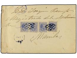 COLONIAS ESPAÑOLAS: FILIPINAS. Ed.59(4). 1884. Sobre Dirigido A MANILA Enviado Desde El Interior Del Archipiélago Con Fr - Sonstige & Ohne Zuordnung