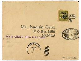 FILIPINAS. 1927 (2-III). VUELO Especial CEBU-MANILA Por Hidroavión Militar Del Ejército De Estados Unidos. Carta Con Fra - Other & Unclassified