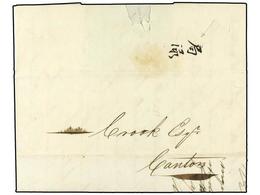MACAO. 1836 (25 Mayo). MACAO A CANTON. Carta Completa Con Texto Circulada Privadamente. Inscripción Manuscrita En Caráct - Sonstige & Ohne Zuordnung