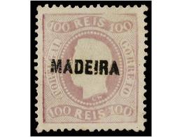 * PORTUGAL: MADEIRA. Af.13. 1868. 100 Reis Lila. MAGNIFICO EJEMPLAR. Afinsa.806€. - Otros & Sin Clasificación