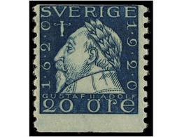 ** SUECIA. Fa.152Acxz + KPV. 20 Ore Blue. Mint With Original Gum, Never Hinged. A Rare Stamp. - Sonstige & Ohne Zuordnung