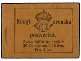 SUECIA. Fa.H-11B1. 1922. CARNET De 3 Kr., 20 X 15 Ore (Fa. 11.000 Kr.). - Other & Unclassified