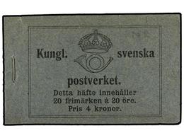 SUECIA. Fa.H-14R. 1921. CARNET De 4 Kr., 20 X 20 Ore. (Fa. 12.000 Kr.). - Sonstige & Ohne Zuordnung