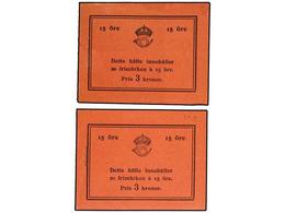 SUECIA. Fa.H-24R Y H-240. 1931. DOS CARNETS De 3 Kr., 20 X 15 Ore. (Fa. 4.400 Kr.). - Sonstige & Ohne Zuordnung