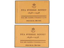 SUECIA. Fa.H-35Bc Y H-35CB. 1938. DOS CARNETS De 2 Kr. 70 Ore, 18 X 15 Ore. (Fa. 7.200 Kr.). - Sonstige & Ohne Zuordnung