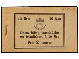 SUECIA. Fa.H-38BCO. 1939. CARNET De 2 Kr., 10 X 10 Ore. (Fa. 10.500 Kr.). - Sonstige & Ohne Zuordnung