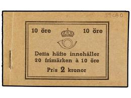 SUECIA. Fa.H-39CBO. 1939. CARNET De 2 Kr., 10 X 10 Ore. (Fa. 10.500 Kr.). - Sonstige & Ohne Zuordnung