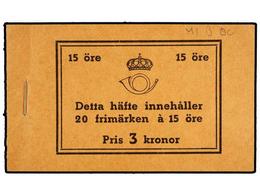 SUECIA. Fa.H-41BBC. 1939. CARNET De 3 Kr., 20 X 15 Ore. (Fa. 18.000 Kr.). - Andere & Zonder Classificatie