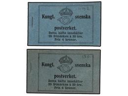 SUECIA. Fa.H-130 Y H-13R. 1920. DOS CARNETS De 4 Kr., 20 X 20 Ore. (Fa. 5.600 Kr.). - Andere & Zonder Classificatie