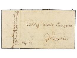 TURQUIA. 1756 (June 3). SMYRNE To VENEZIA. Entire Letter Endorsed 'Dispacho Publico' And Sent Via CONSTANTINOPOLI. Manus - Other & Unclassified