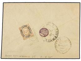 TURQUIA. 1880. Cover Bearing On Reverse 2 Piastres Duloz Stamp Tied By All Arabic Double-box KIRSEHIR Cancellation To CO - Sonstige & Ohne Zuordnung