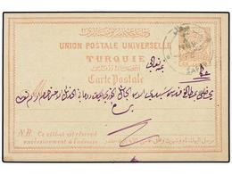 TURQUIA. 1890. PALESTINE. Postal Statinery Card Sent To AKKA Showing Bilingual SAFED Cancellation (C/W Fig.85). - Sonstige & Ohne Zuordnung